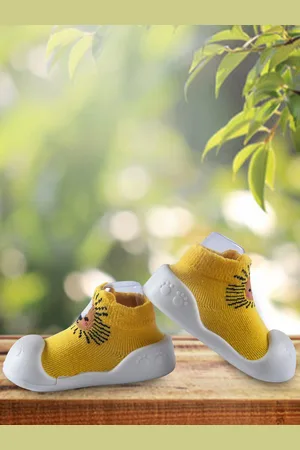 Baby Moo Unisex Kids Yellow Colourblocked Sneakers