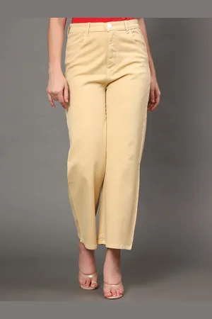 AngelFab Women Jean Relaxed Fit High-Rise Cotton Coloured Jeans