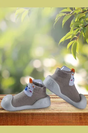 Baby Moo Unisex Kids Beige Colourblocked Sneakers
