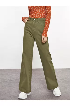 Urban Revivo Women Wide Leg High-Rise Stretchable Jeans