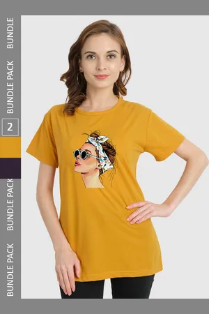 Chozi Pack Of 2 Printed Bio Finish Running Cotton T-shirt