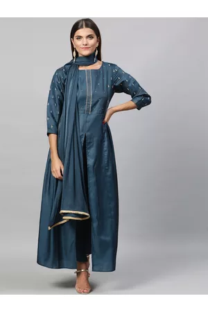 indo street Yoke Design Gotta Patti Kurta With Trousers with Dupatta
