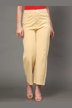 AngelFab Women Jean Relaxed Fit High-Rise Cotton Coloured Jeans