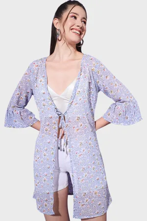 BuyNewTrend Women Floral Printed Georgette Shrug
