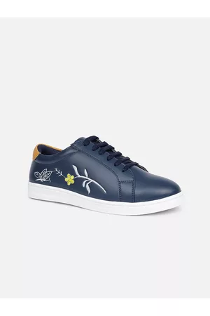Tokyo Talkies Women Woven Design Comfort Insole Contrast Sole Sneakers