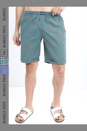 Highlander Men Pack Of 2 Checked Lounge Shorts