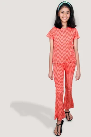 Googo Gaaga Girls Printed Pure Cotton T-shirt with Trousers