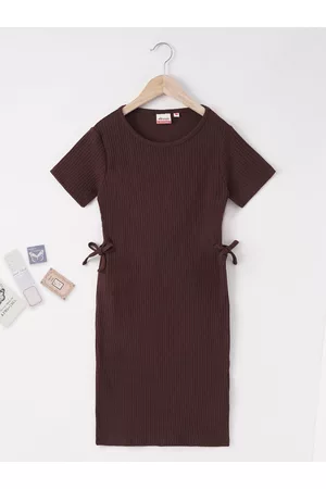 edheads Girls Ribbed Side Cut-Outs Cotton Dress