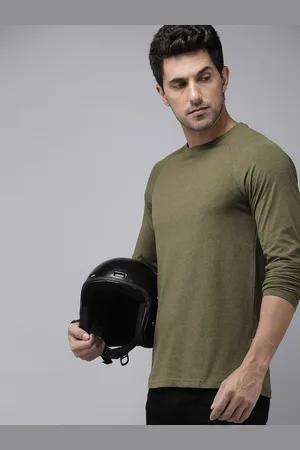 Roadster The Lifestyle Co. Men Raglan Long Sleeves Solid T-shirt