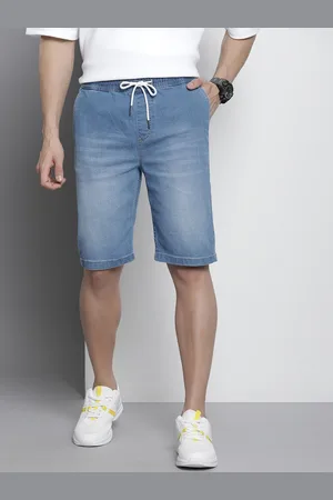 The Indian Garage Co Men Faded Denim Shorts