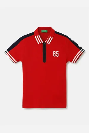 Benetton Boys Polo Collar Cotton T-shirt