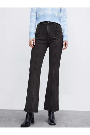 Urban Revivo Women Flared High-Rise Stretchable Jeans