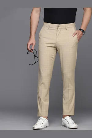 Buy Louis Philippe Beige Trousers Online - 668793 | Louis Philippe
