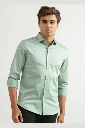 Benetton Men Slim Fit Formal Cotton Shirt