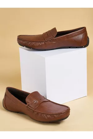 Pantaloons Men Loafers - Men Textured Penny Loafers