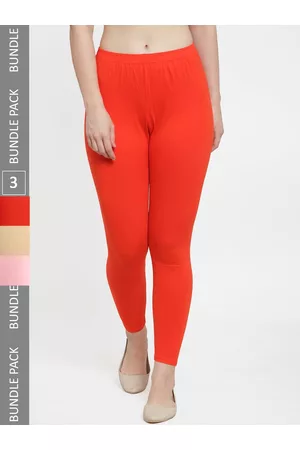 GRACIT Women Pack of 3 Ankle-Length Cotton Leggings