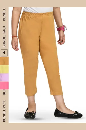 IndiWeaves Girls Pack Of 4 Pure Cotton Capris