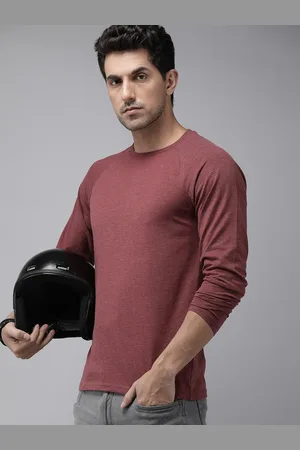 Roadster The Lifestyle Co. Men Raglan Long Sleeves Solid T-shirt