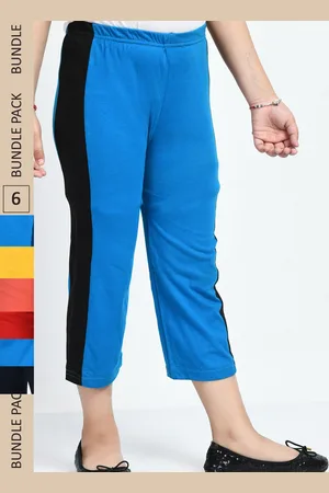 IndiWeaves Pack Of 6 Striped Girls Mid Rise Pure Cotton Capris