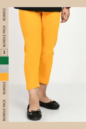 IndiWeaves Girls Pack of 3 Mid-Rise Cotton Capris