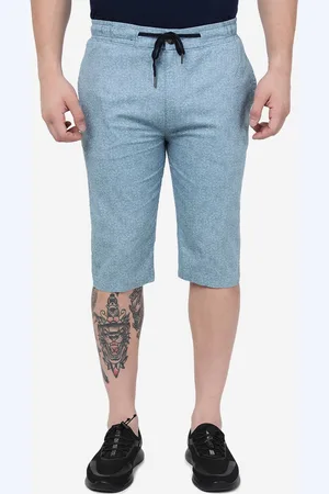 JADE BLUE Men Floral Printed Slim Fit Pure Cotton Shorts
