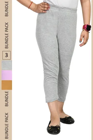 IndiWeaves Girls Pack Of 3 Pure Cotton Capris