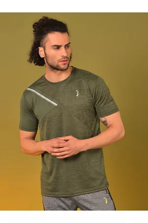 Campus Olive Green Dry-Fit Training T-shirt
