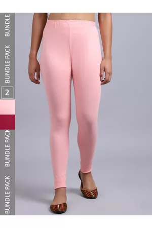 GRACIT Women Pack of 2 Ankle-Length Cotton Lycra Leggings
