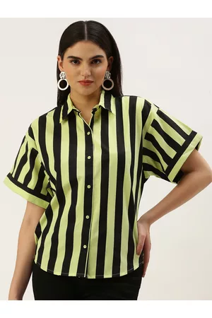 Forever 21 Pure Cotton Striped Casual Shirt