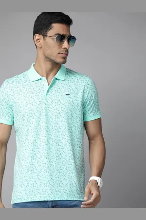 Park Avenue Floral Printed Polo Collar Slim Fit T-shirt