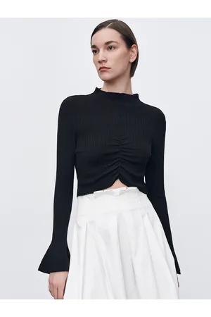 Urban Revivo Ruched Knitted Crop Top