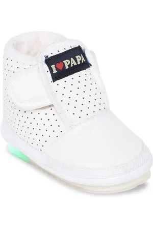 CHiU Unisex Kids White Printed Sneakers