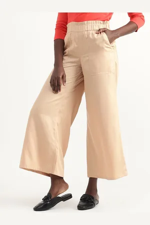 Benetton Women High-Rise Parallel Trousers