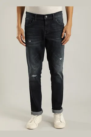 Indian Terrain Men Brooklyn Slim Fit Low Distress Light Fade Jeans