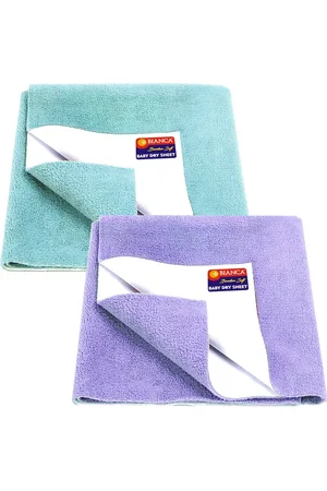 Bianca Kids Violet & Sea Green 2 Pieces Waterproof & Breathable Mattress Protector - L