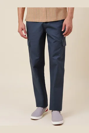 Fabindia Men Straight Fit Cotton Cargos Trousers