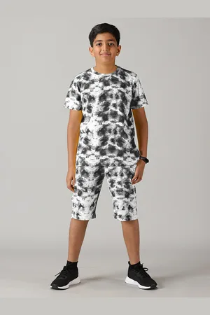 KiddoPanti Boys Tie And Dye Printed Cotton T-shirt