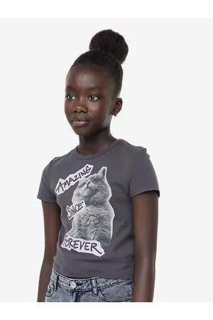 H&M Girls Print-Motif T-Shirt