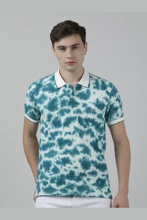 Crocodile Abstract Printed Polo Collar Slim Fit Cotton T-shirt
