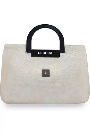 ESBEDA White PU Structured Handheld Bag