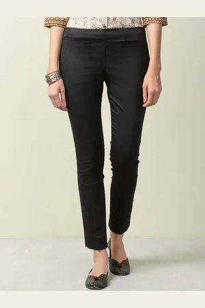 Fabindia Women Cotton Slim Fit Trousers