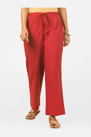 Fabindia Women Cotton Parallel Trousers