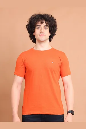 berry blues Round Neck Short Sleeves Cotton T-shirt