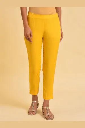 W Omen Yello Slim Fit Cigarette Trousers