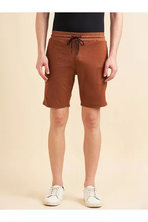 Sweet Dreams Men Brown Mid-Rise Cotton Shorts