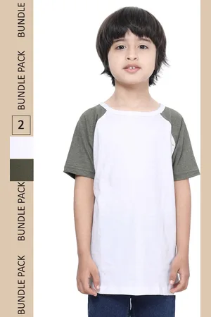 IndiWeaves Boys Pack Of 3 Pure Cotton T-shirts