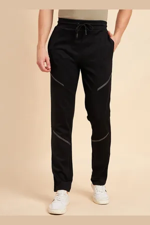 Sweet Dreams Men Black Mid-Rise Track Pants