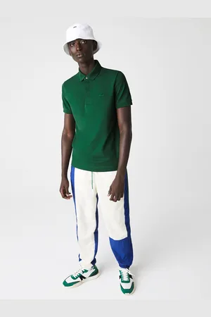 Lacoste Men Cotton Solid Polo Collar T-shirt