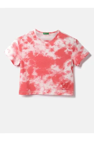 Benetton Girls Tie & Dye Dyed Cotton T-shirt