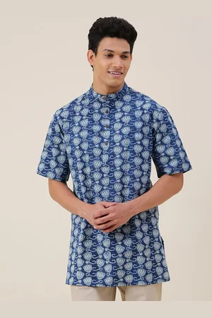 Fabindia Floral Printed Cotton Short Kurta